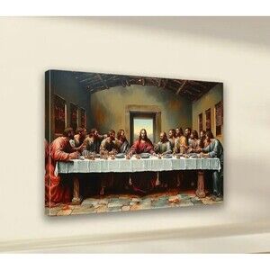 Leonardo da Vinci "The Last Supper" Canvas Print Wall Art, Christian Art Decor